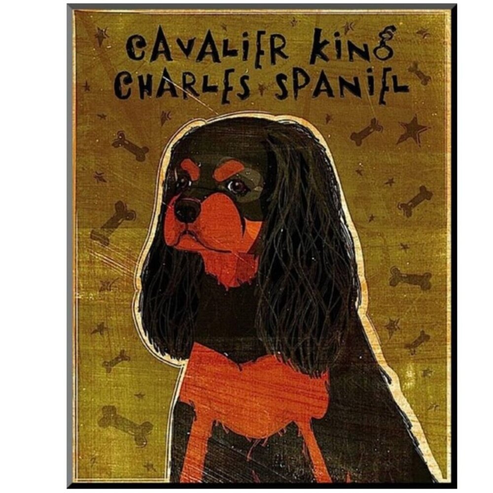 Cavalier King Charles Spaniel 12 x 18 In Canvas Print Wall Art John W. Golden